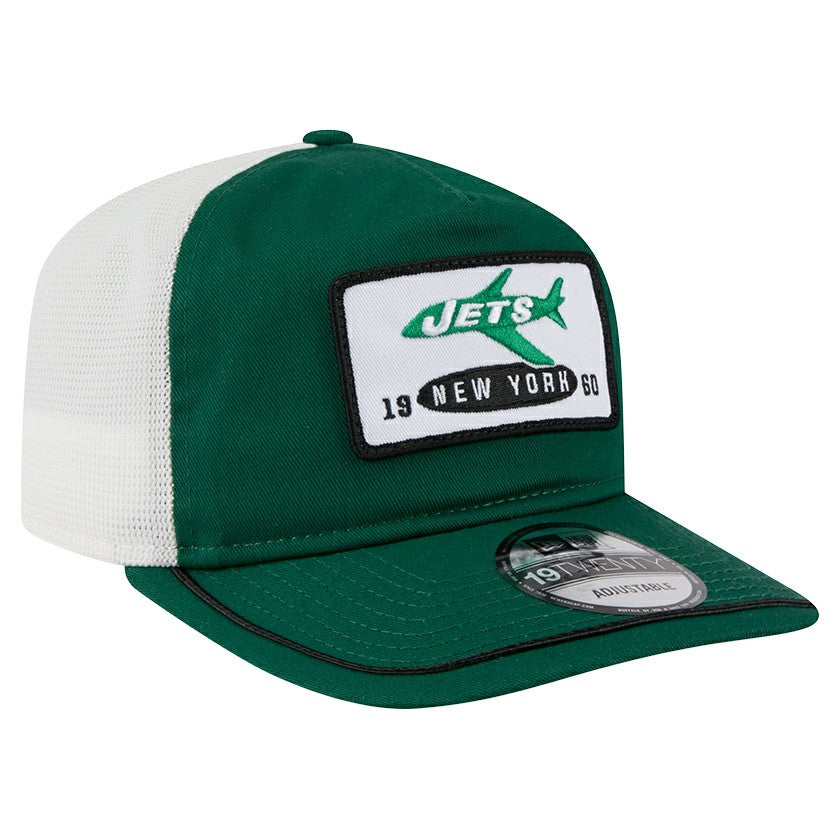 New York Jets New Era Patch 19TWENTY Adjustable Hat - Green/White outlet