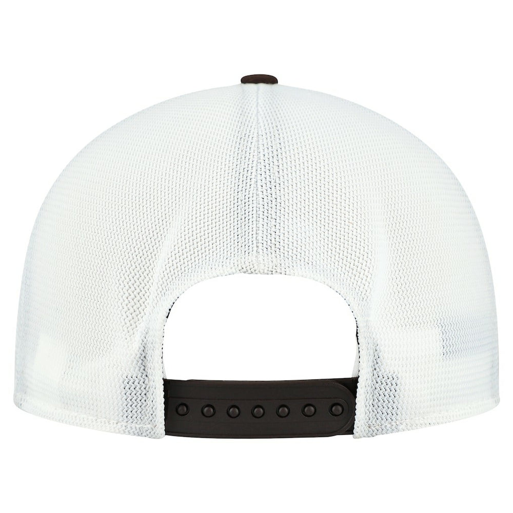 Cleveland Browns New Era Patch 19TWENTY Adjustable Hat - Brown/White discount