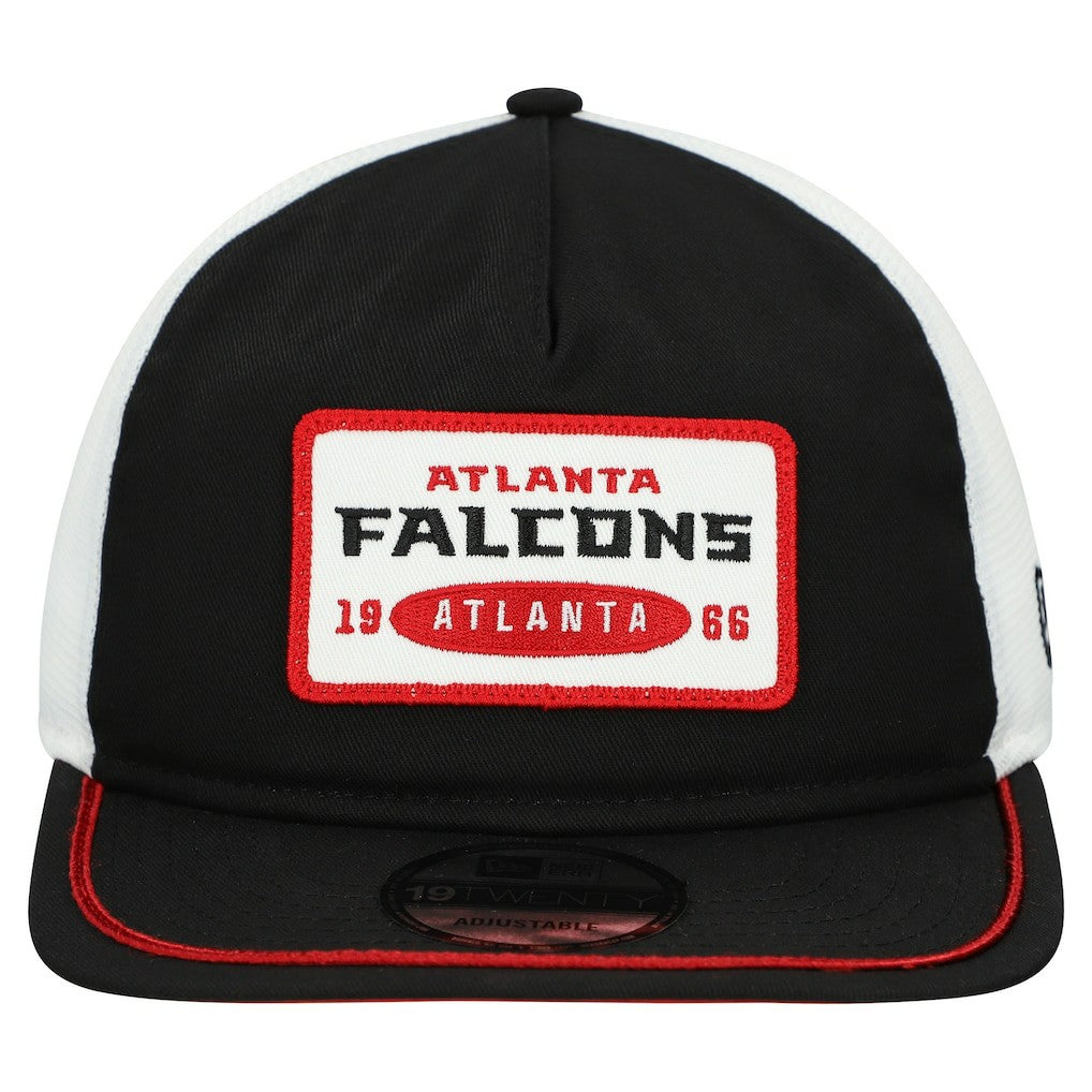 Atlanta Falcons New Era Patch 19TWENTY Adjustable Hat - Black/White on sale