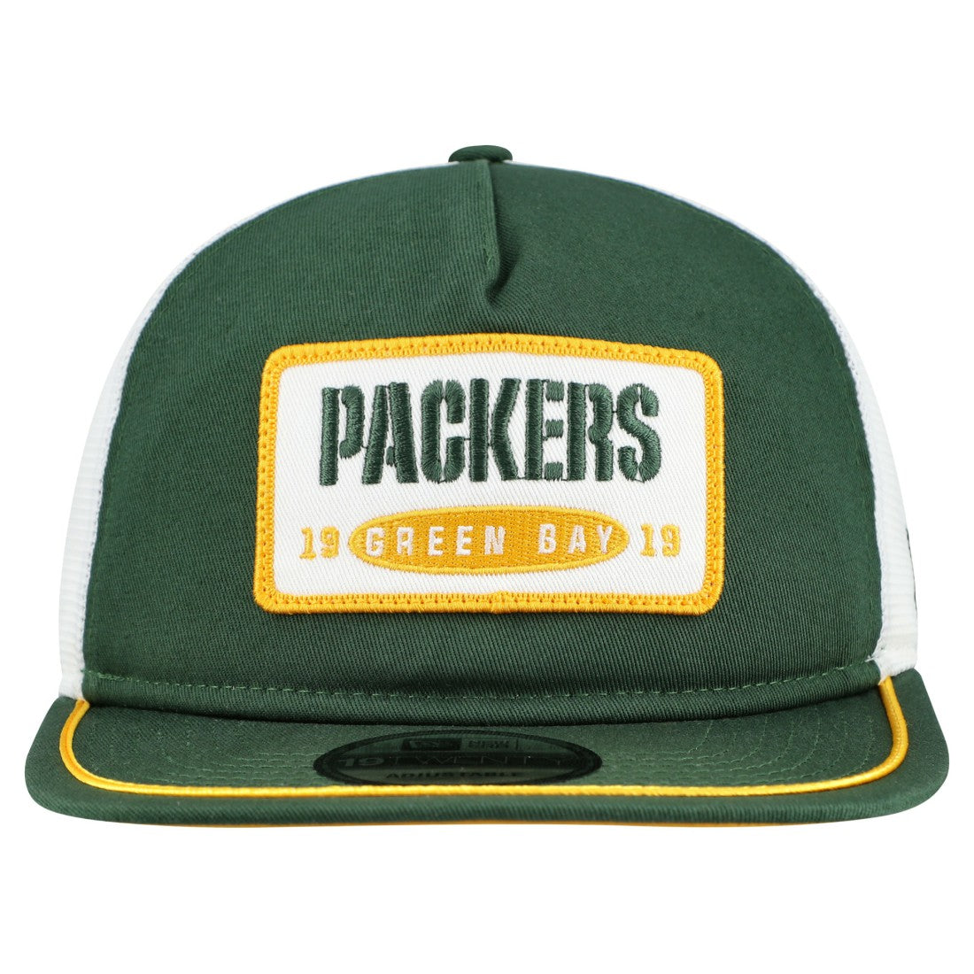 Green Bay Packers New Era Patch 19TWENTY Adjustable Hat - Green/White outlet