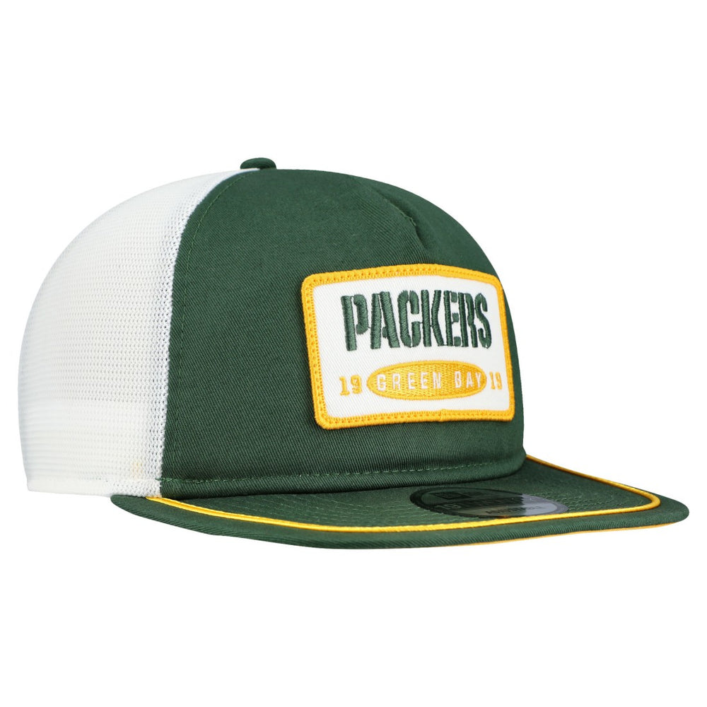 Green Bay Packers New Era Patch 19TWENTY Adjustable Hat - Green/White outlet