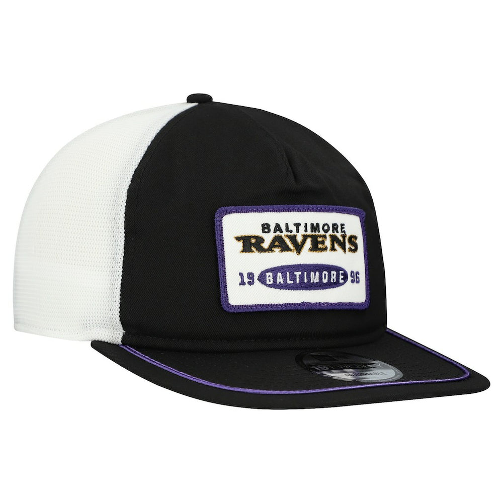 Baltimore Ravens New Era Patch 19TWENTY Adjustable Hat - Black/White online