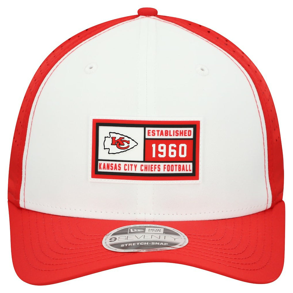 Kansas City Chiefs New Era Established Patch 9SEVENTY Adjustable Hat - White/Red online