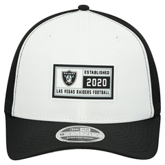Las Vegas Raiders New Era Established Patch 9SEVENTY Adjustable Hat - White/Black cheap