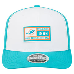 Miami Dolphins New Era Established Patch 9SEVENTY Adjustable Hat - White/Aqua online