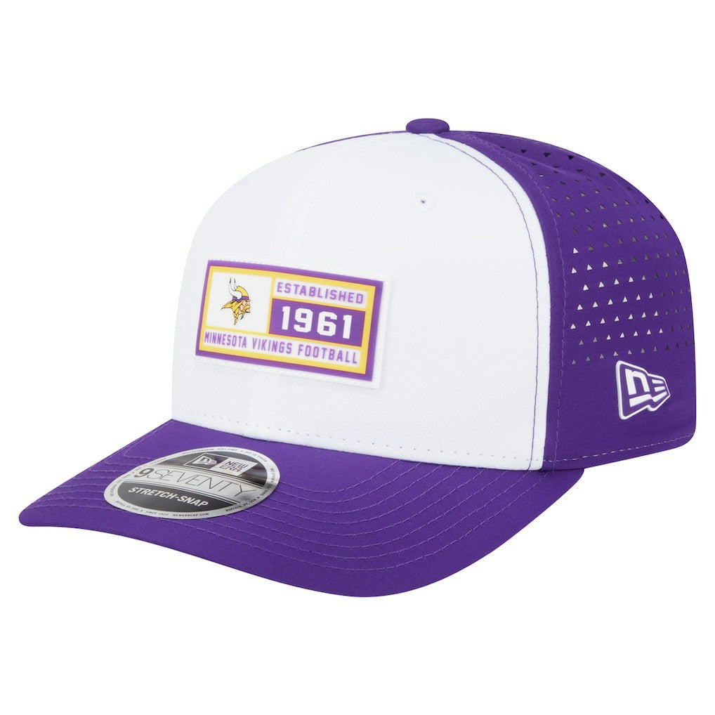 Minnesota Vikings New Era Established Patch 9SEVENTY Adjustable Hat - White/Purple on sale