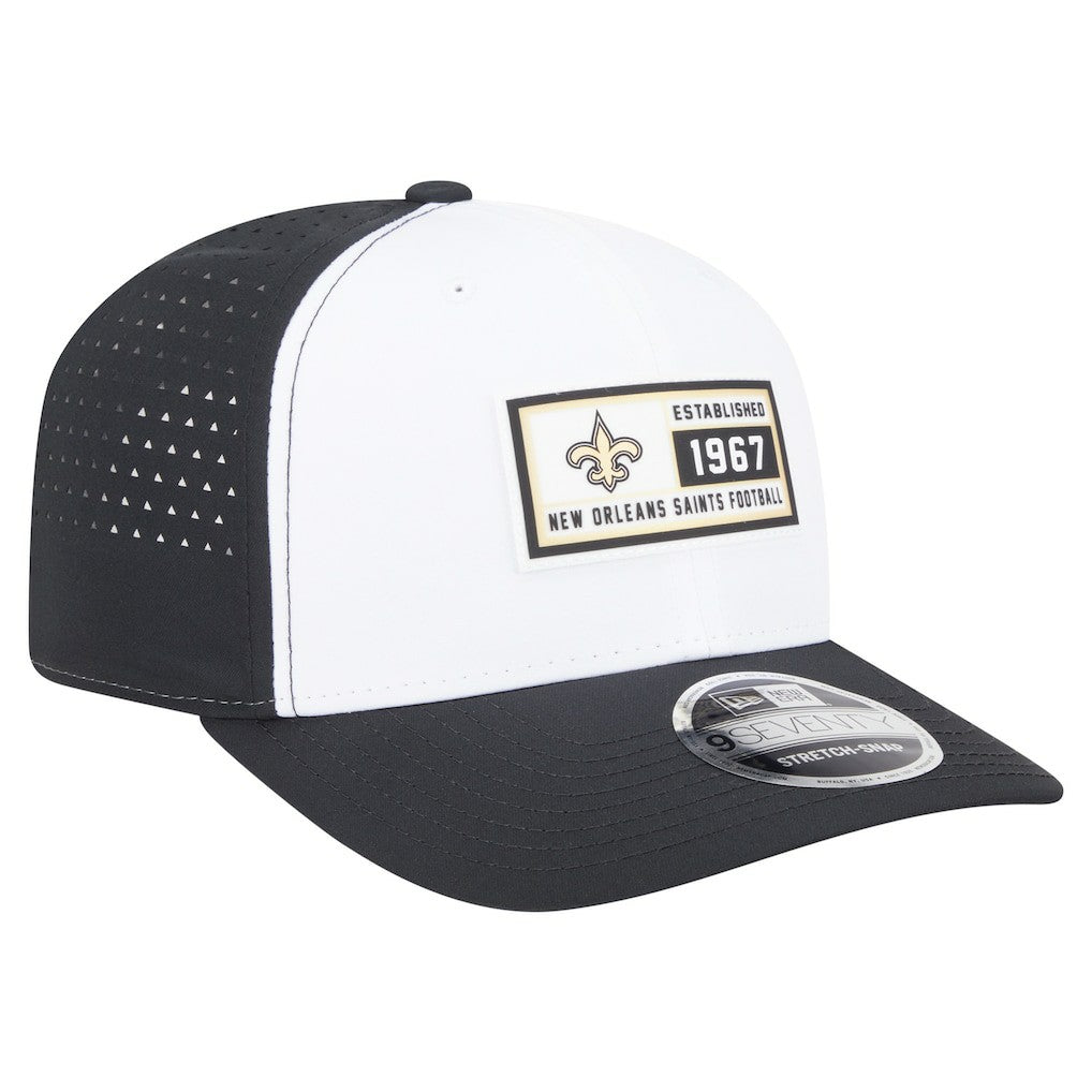 New Orleans Saints New Era Established Patch 9SEVENTY Adjustable Hat - White/Black online