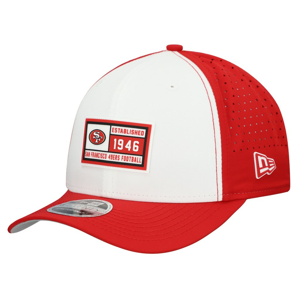 San Francisco 49ers New Era Established Patch 9SEVENTY Adjustable Hat - White/Scarlet for sale