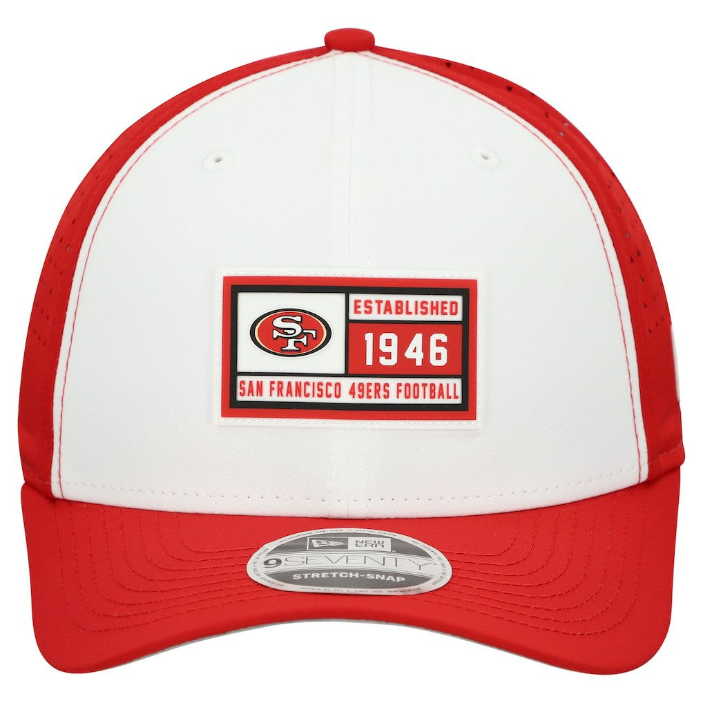 San Francisco 49ers New Era Established Patch 9SEVENTY Adjustable Hat - White/Scarlet for sale