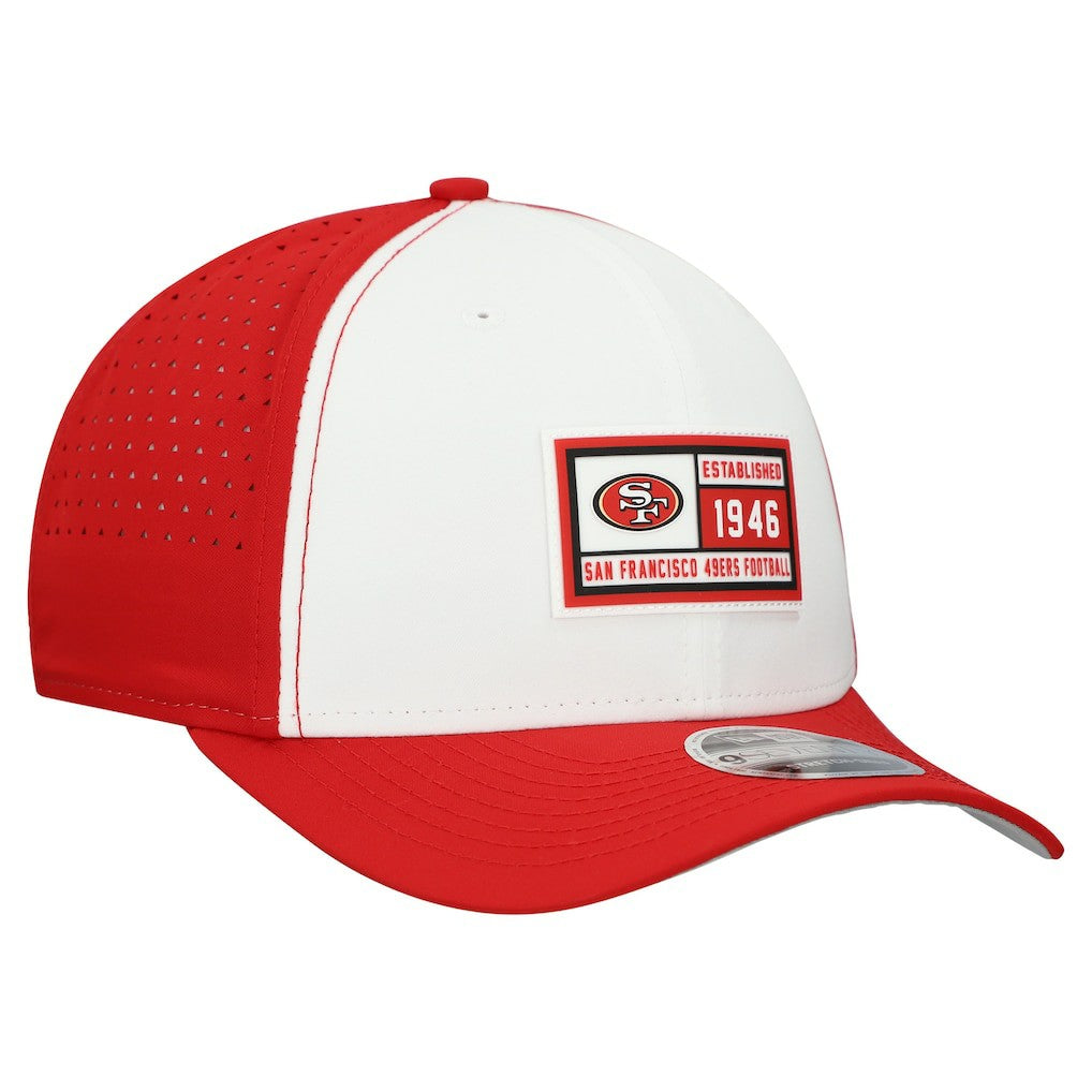 San Francisco 49ers New Era Established Patch 9SEVENTY Adjustable Hat - White/Scarlet for sale