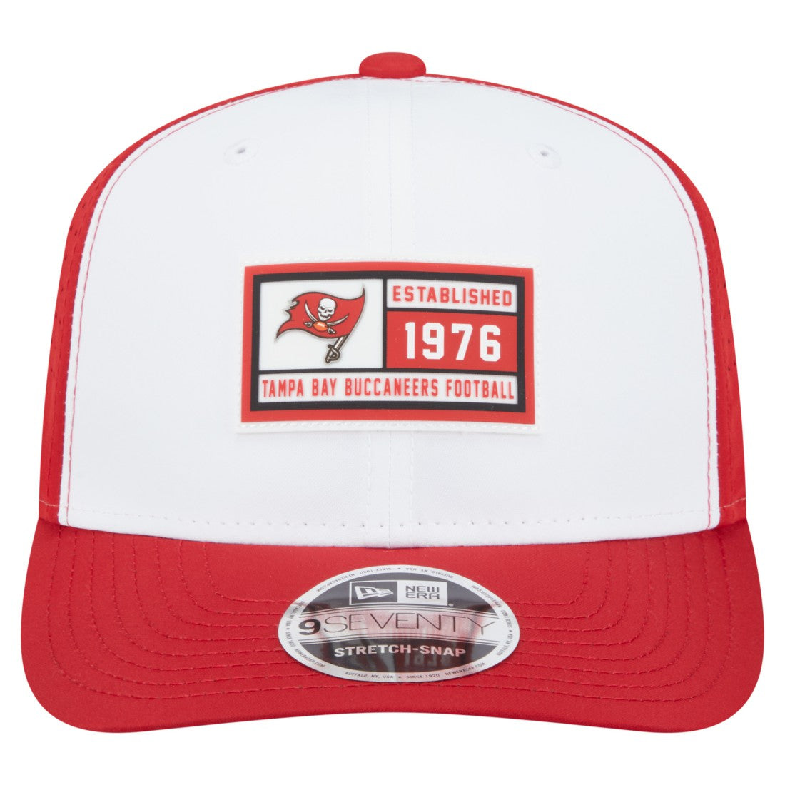 Tampa Bay Buccaneers New Era Established Patch 9SEVENTY Adjustable Hat - White/Red online