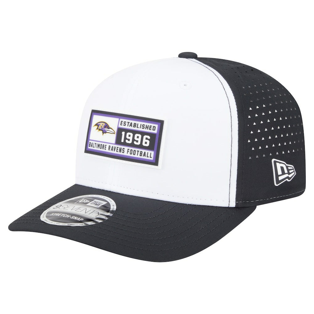 Baltimore Ravens New Era Established Patch 9SEVENTY Adjustable Hat - White/Black sale