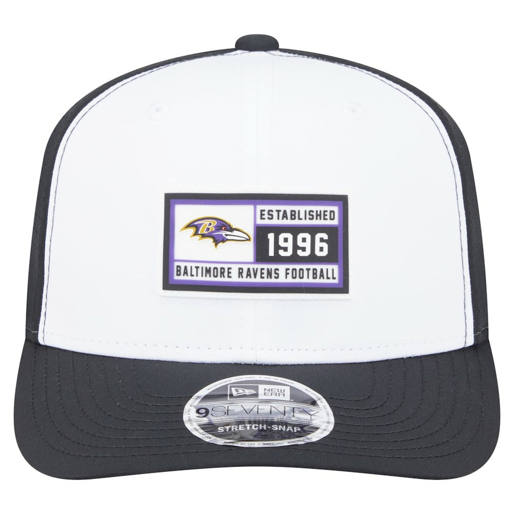Baltimore Ravens New Era Established Patch 9SEVENTY Adjustable Hat - White/Black sale
