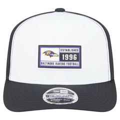 Baltimore Ravens New Era Established Patch 9SEVENTY Adjustable Hat - White/Black sale