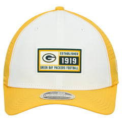 Green Bay Packers New Era Established Patch 9SEVENTY Adjustable Hat - White/Gold for sale