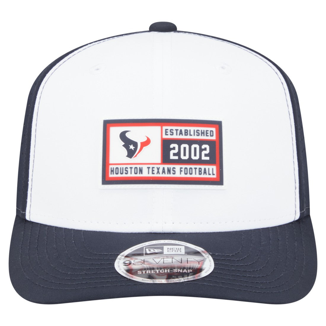Houston Texans New Era Established Patch 9SEVENTY Adjustable Hat - White/Navy sale