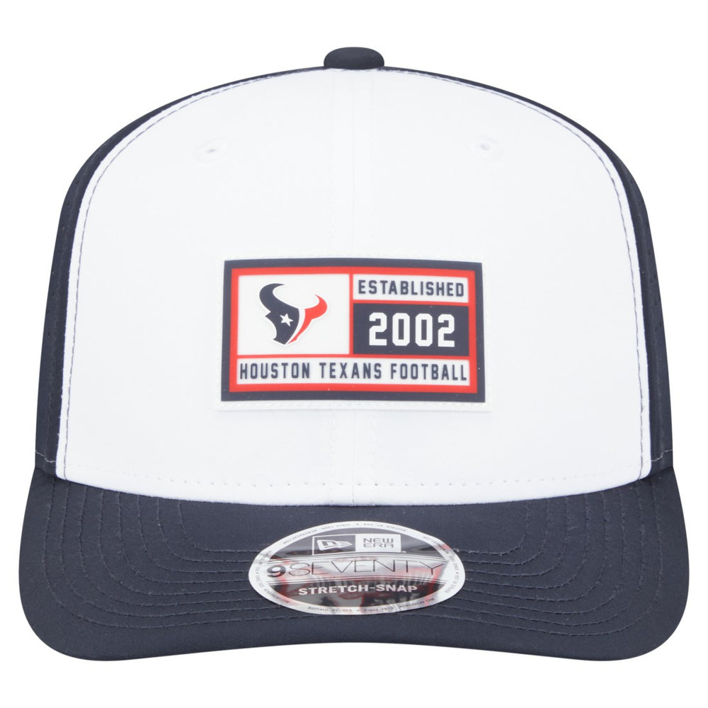 Houston Texans New Era Established Patch 9SEVENTY Adjustable Hat - White/Navy sale