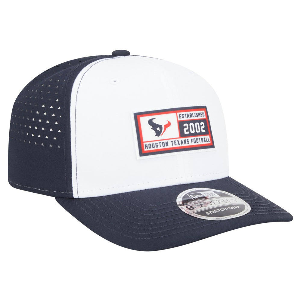 Houston Texans New Era Established Patch 9SEVENTY Adjustable Hat - White/Navy sale