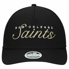 New Orleans Saints New Era Women's Metallic 9FORTY M-Crown A-Frame Adjustable Hat - Black for sale