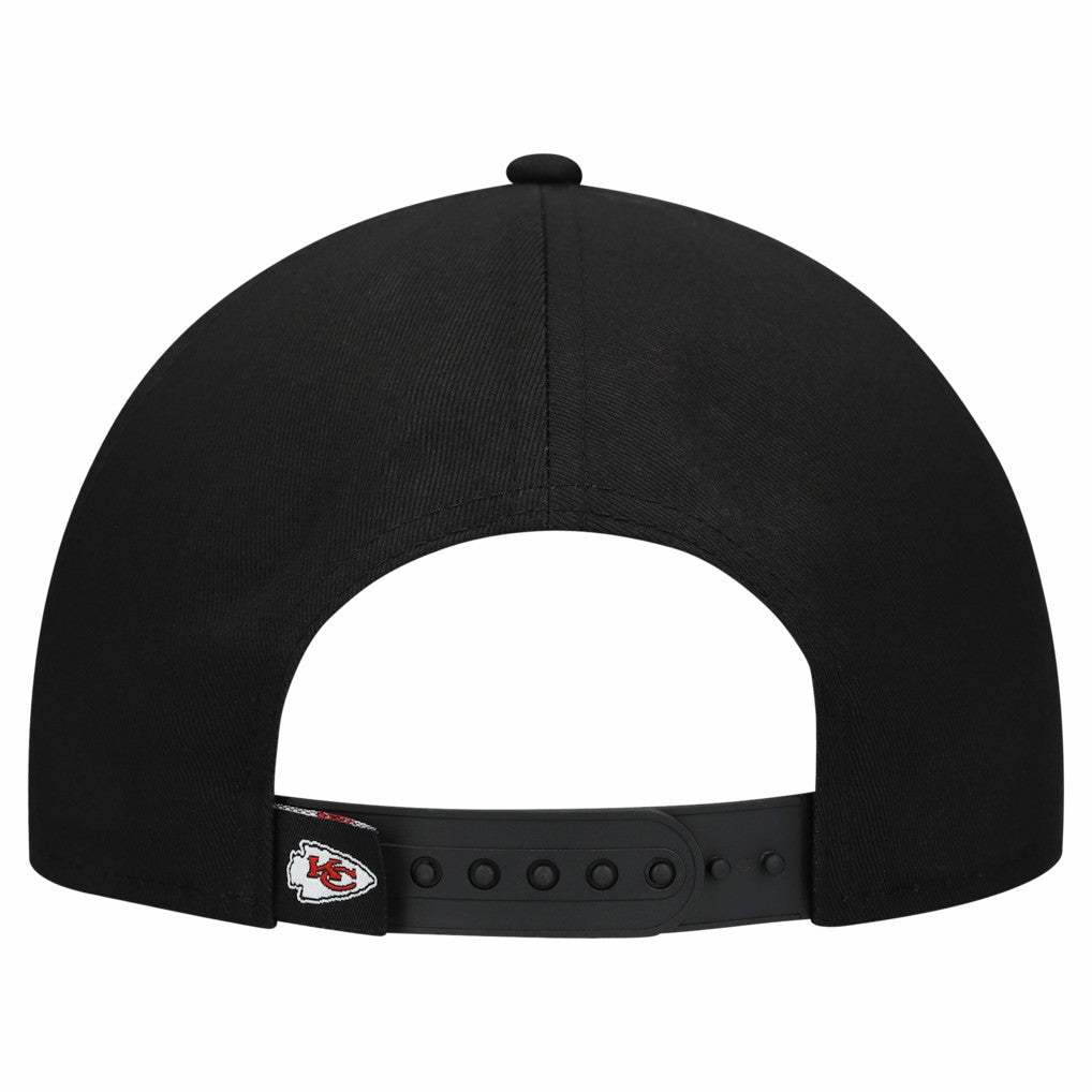 Kansas City Chiefs New Era Women's Metallic 9FORTY M-Crown A-Frame Adjustable Hat - Black for sale