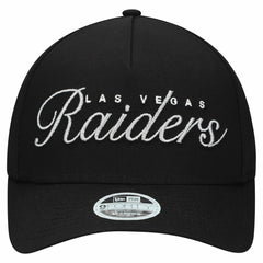 Las Vegas Raiders New Era Women's Metallic 9FORTY M-Crown A-Frame Adjustable Hat - Black cheap