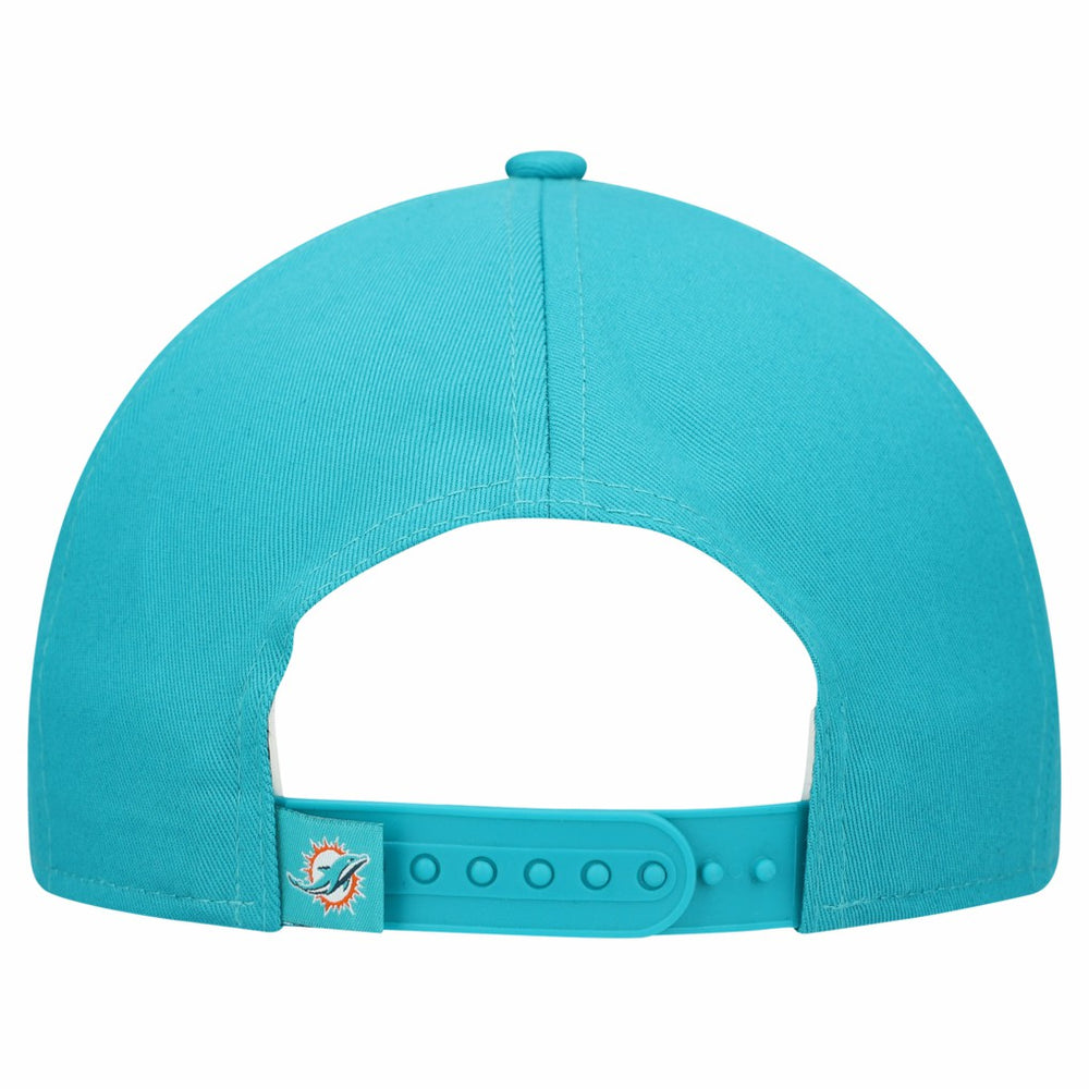 Miami Dolphins New Era Women's Metallic 9FORTY M-Crown A-Frame Adjustable Hat - Aqua cheap