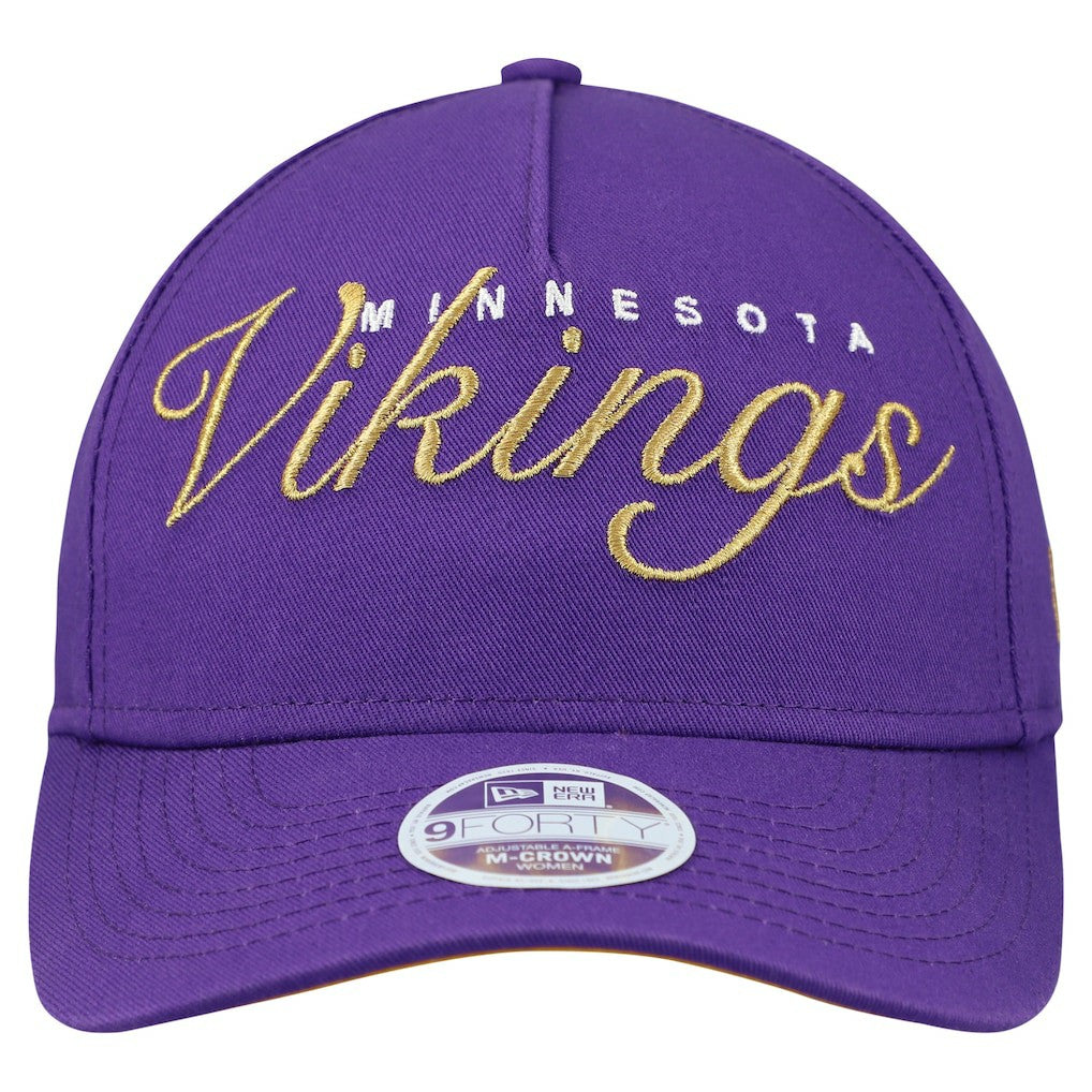 Minnesota Vikings New Era Women's Metallic 9FORTY M-Crown A-Frame Adjustable Hat - Purple sale