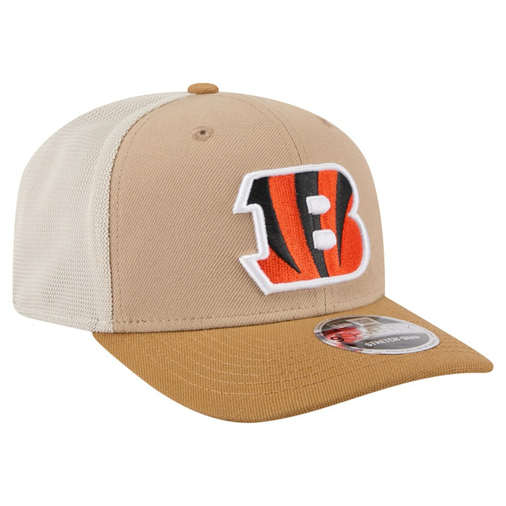 Cincinnati Bengals New Era Two-Tone Trucker 9SEVENTY Adjustable Hat - Light Beige on sale