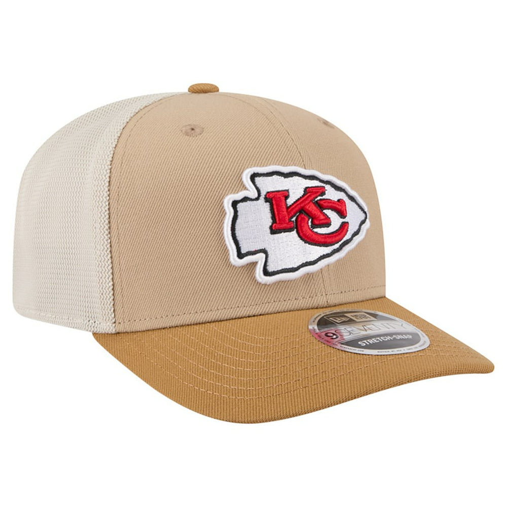 Kansas City Chiefs New Era Two-Tone Trucker 9SEVENTY Adjustable Hat - Light Beige cheap