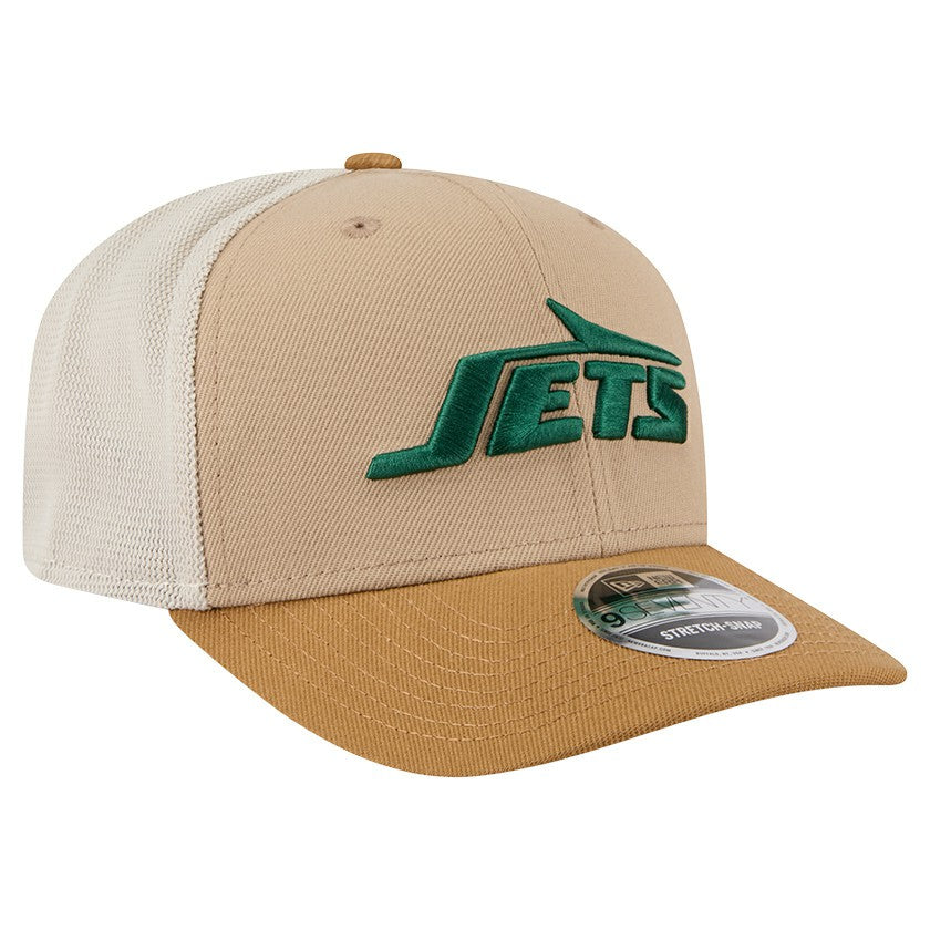 New York Jets New Era Two-Tone Trucker 9SEVENTY Adjustable Hat - Light Beige sale