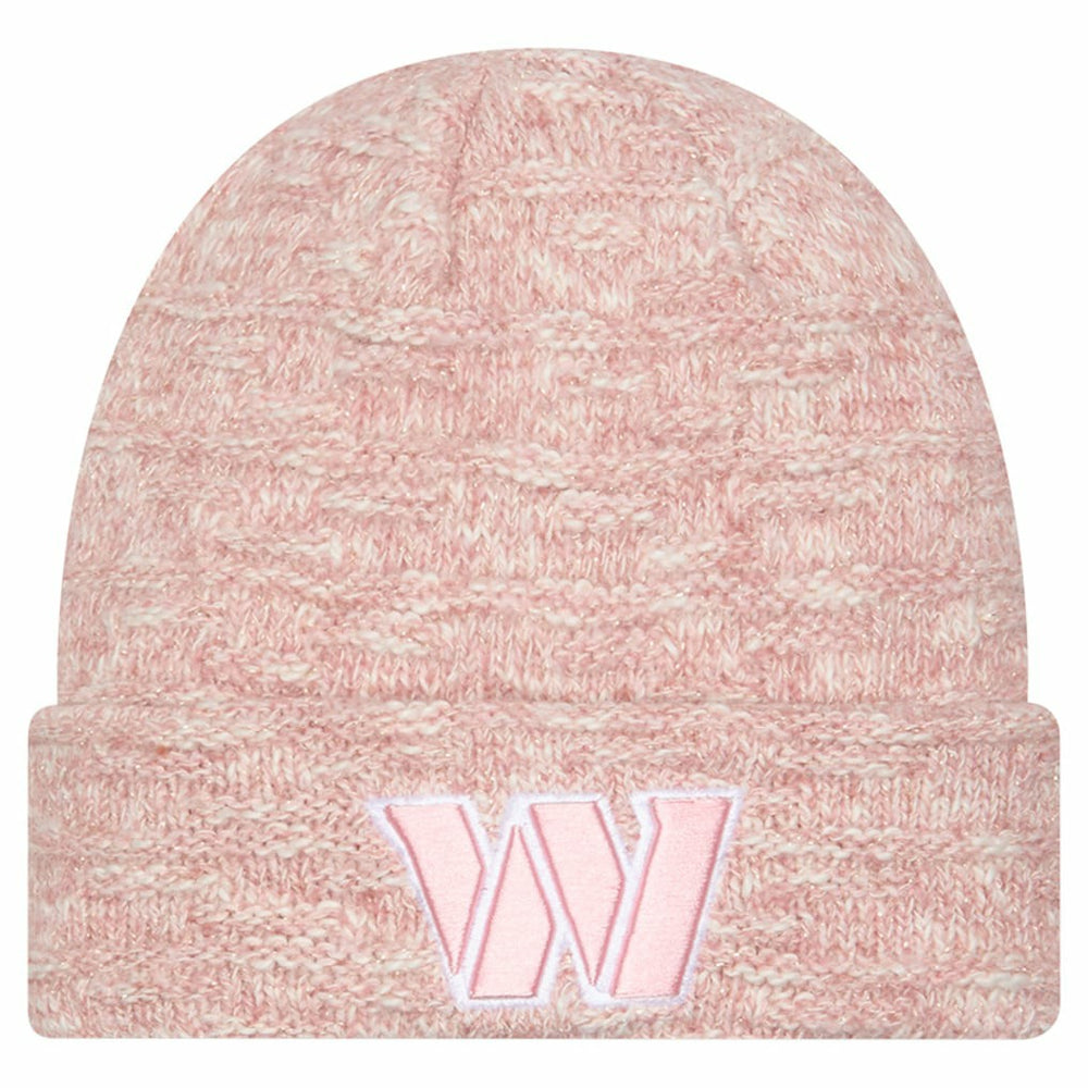 Washington Commanders New Era Women's Metallic Cuffed Knit Hat - Pink outlet