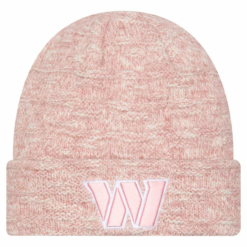 Washington Commanders New Era Women's Metallic Cuffed Knit Hat - Pink outlet