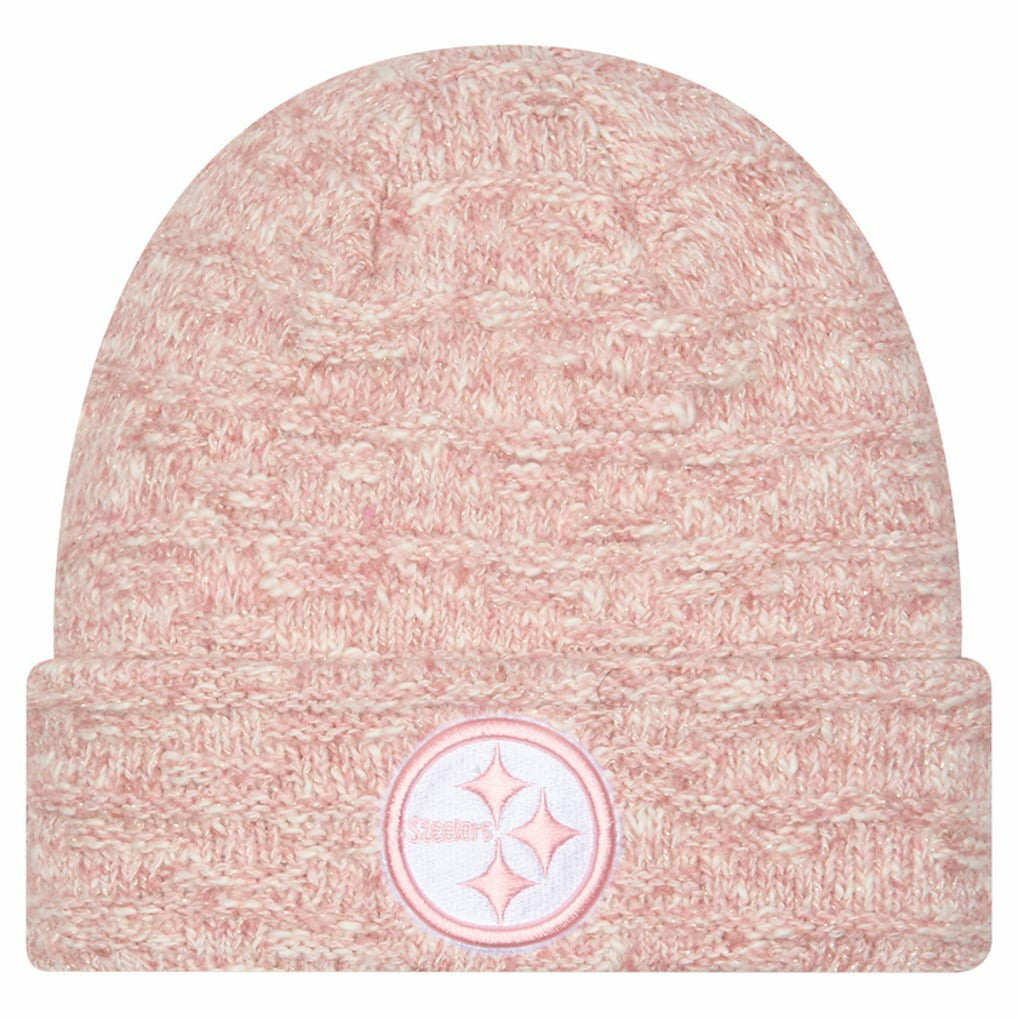 Pittsburgh Steelers New Era Women's Metallic Cuffed Knit Hat - Pink online