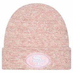 San Francisco 49ers New Era Women's Metallic Cuffed Knit Hat - Pink on sale