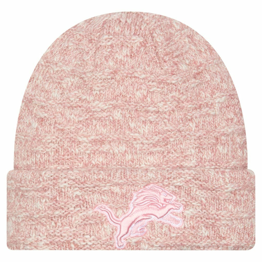 Detroit Lions New Era Women's Metallic Cuffed Knit Hat - Pink online