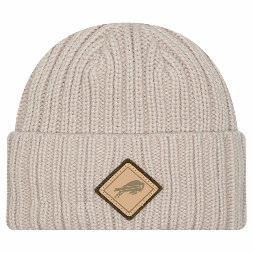 Buffalo Bills New Era Logo Applique Cuffed Knit Hat - Light Beige outlet
