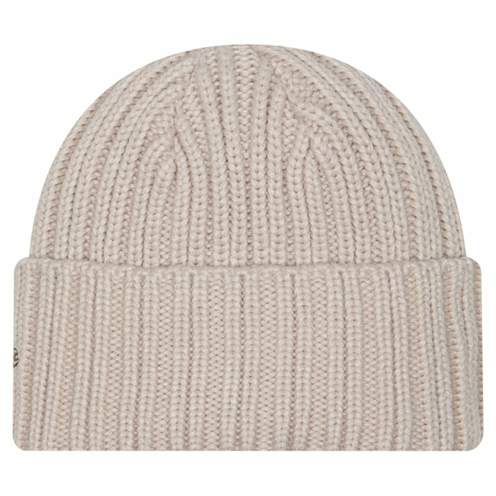 Cleveland Browns New Era Logo Applique Cuffed Knit Hat - Light Beige on sale