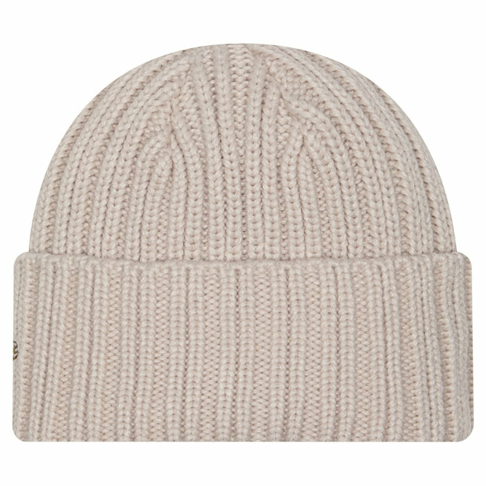 Cleveland Browns New Era Logo Applique Cuffed Knit Hat - Light Beige on sale