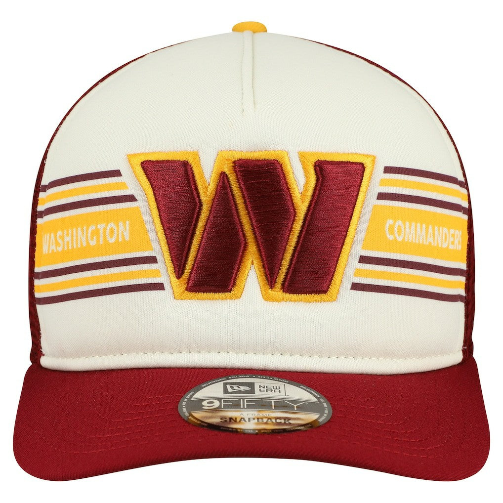 Washington Commanders New Era Banner A-Frame 9FIFTY Snapback Hat - Cream/Burgundy on sale