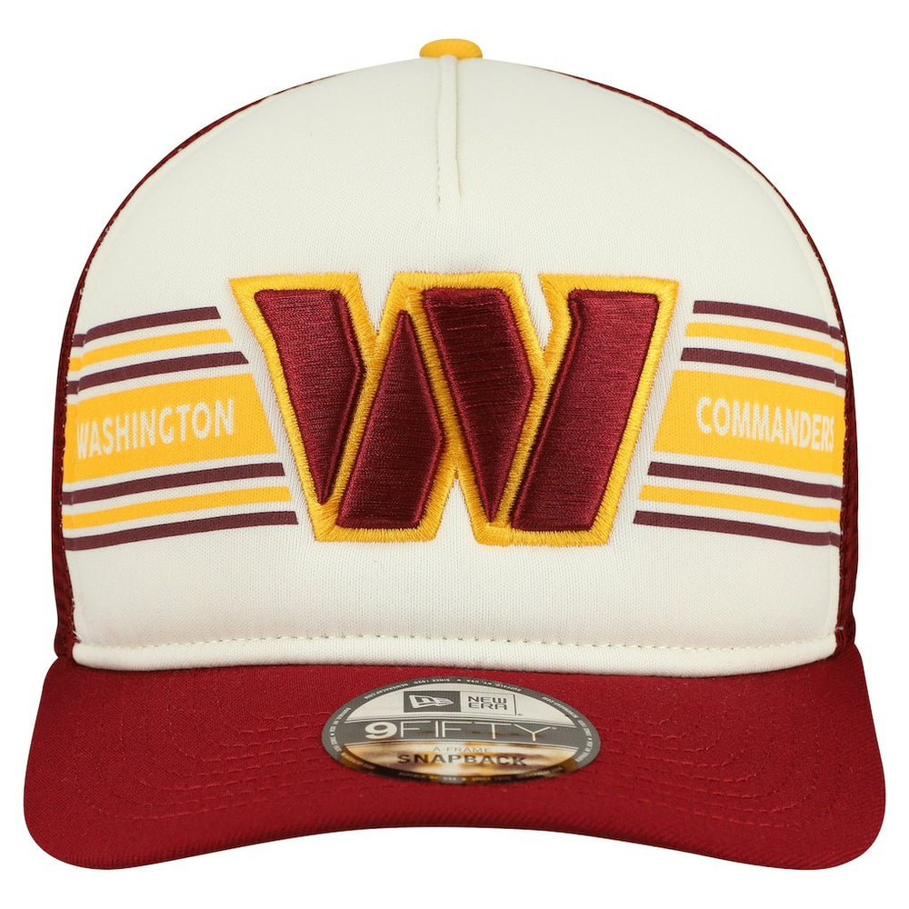 Washington Commanders New Era Banner A-Frame 9FIFTY Snapback Hat - Cream/Burgundy on sale