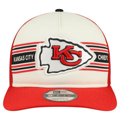 Kansas City Chiefs New Era Banner A-Frame 9FIFTY Snapback Hat - Cream/Red on sale