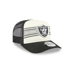 Las Vegas Raiders New Era Banner A-Frame 9FIFTY Trucker Snapback Hat - Cream/Black sale