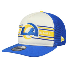 Los Angeles Rams New Era Banner A-Frame 9FIFTY Snapback Hat - Cream/Royal cheap