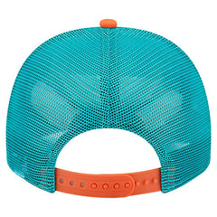 Miami Dolphins New Era Banner A-Frame 9FIFTY Trucker Snapback Hat - Cream/Aqua cheap