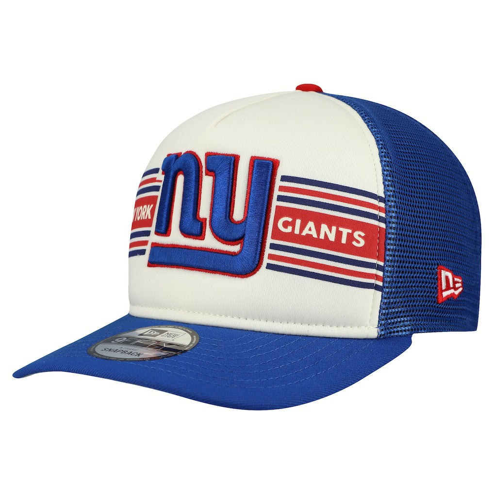 New York Giants New Era Banner A-Frame 9FIFTY Snapback Hat - Cream/Royal cheap