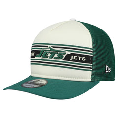 New York Jets New Era Banner A-Frame 9FIFTY Snapback Hat - Cream/Green cheap