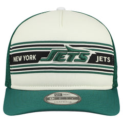 New York Jets New Era Banner A-Frame 9FIFTY Snapback Hat - Cream/Green cheap
