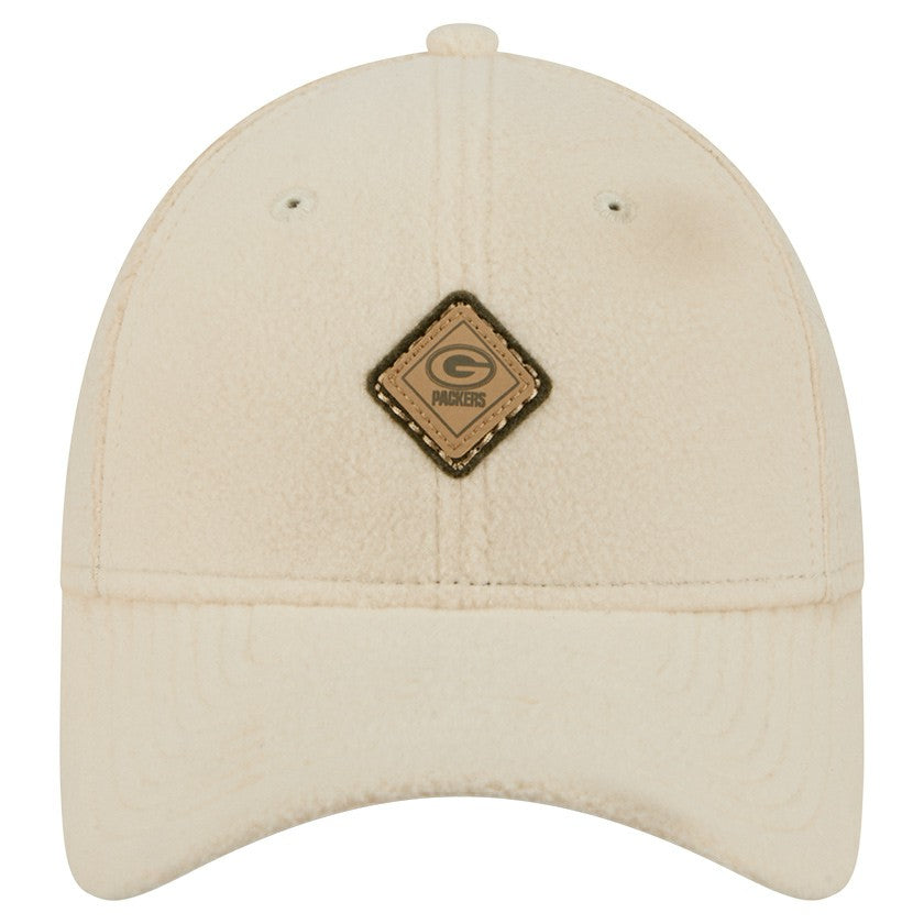 Green Bay Packers New Era Women's Comfy 9FORTY Adjustable Hat - Cream cheap