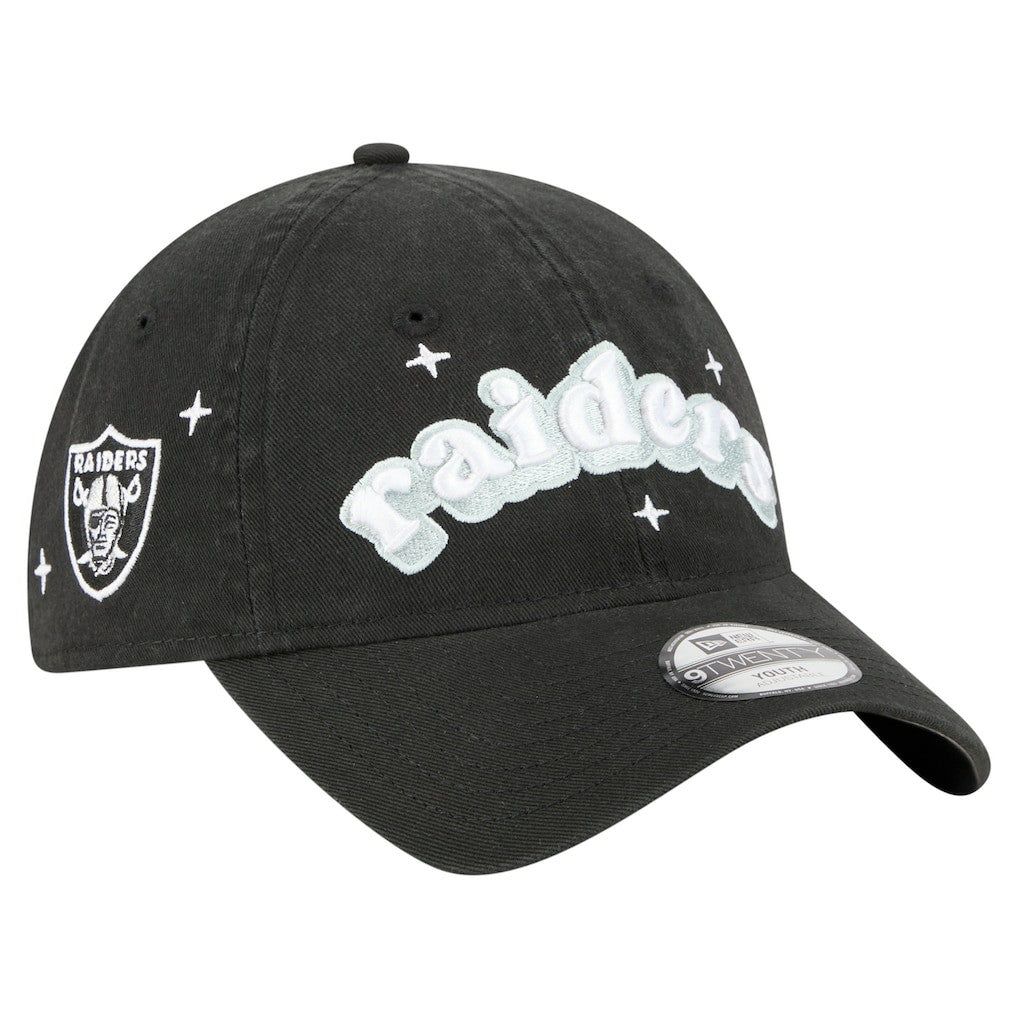 Las Vegas Raiders New Era Girls Youth Cheer 9TWENTY Adjustable Hat - Black outlet