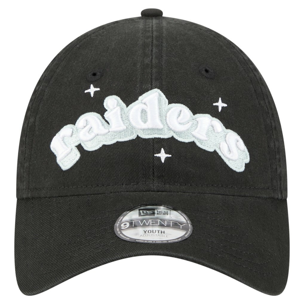 Las Vegas Raiders New Era Girls Youth Cheer 9TWENTY Adjustable Hat - Black outlet
